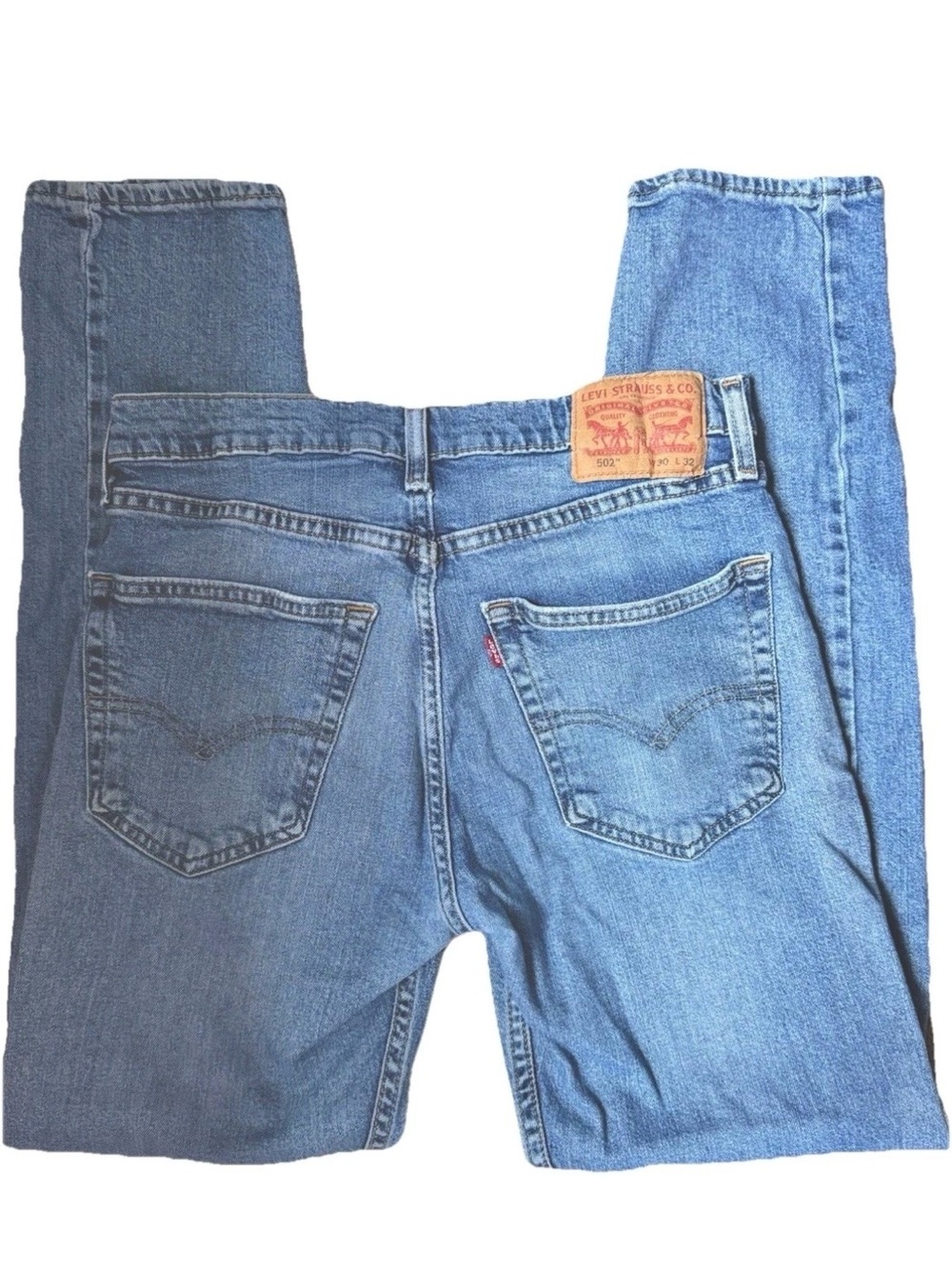 Levi's 502 Men's Straight Jeans in Light Blue Denim 30 x 32